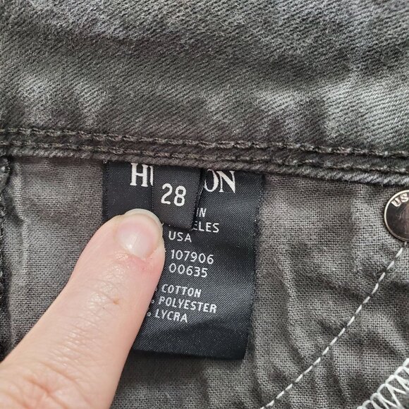 Hudson Collin Midrise Skinny Ankle Women's Faded Camo Print Denim Jeans USA 28 - Picture 6 of 10